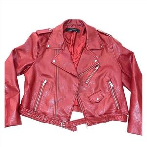 Zara Red Leather Jacket